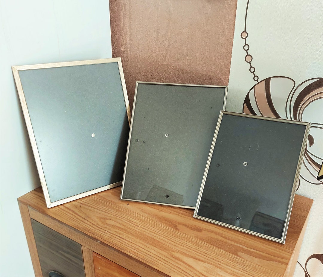 Vintage Scandinavian Photo Frames With Glass SET 3, JYDEN Metal Photo ...