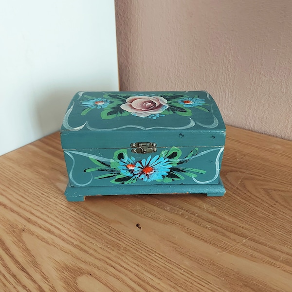 Painted Wooden Box - Etsy