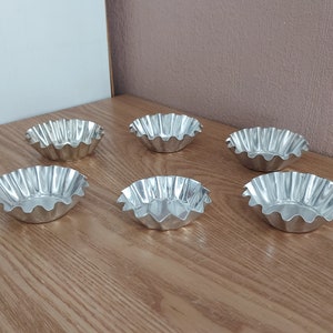 Vintage  Metal Baking Mold SET 6 , Vintage Cake Mold,Vintage Baking