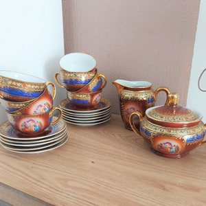 Vintage MZ Czechoslovakia Porcelain Coffee SET 21, Czechoslovakia, 1940s