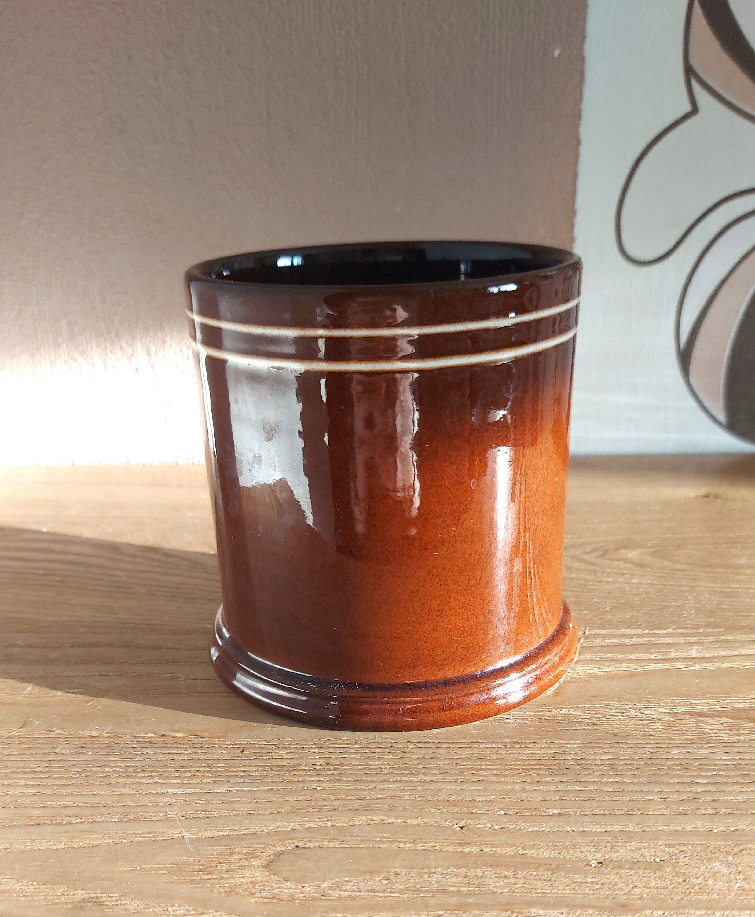 スゥエーデン Nittsjo Vintage Scandinavian NITTSJÖ Brown Ceramic Mug, Sweden