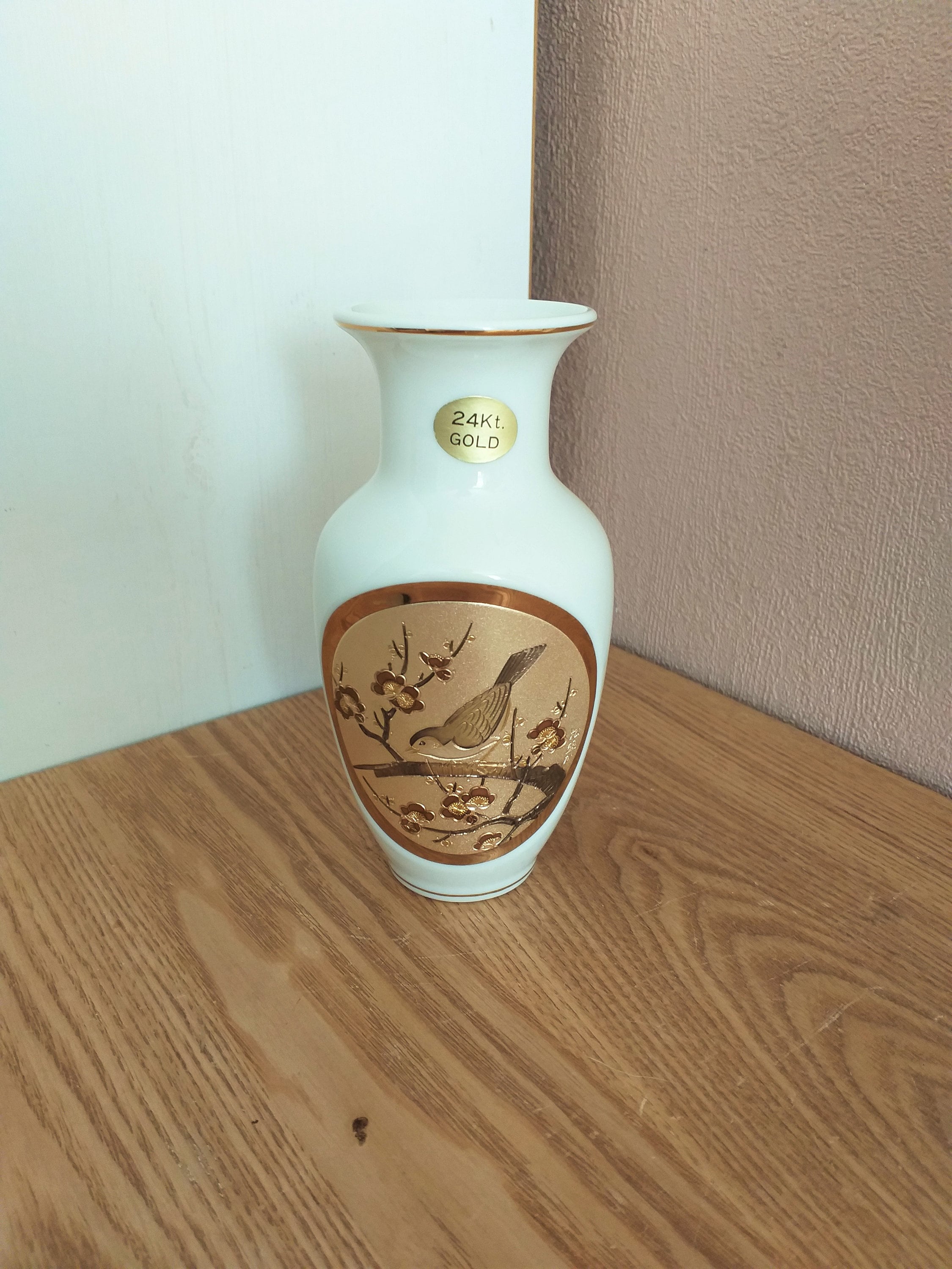 上品コーデはコレで安心! With Vase CHOKIN Japanese Vintage 24K Metal and Edged Gold 木工、竹工芸