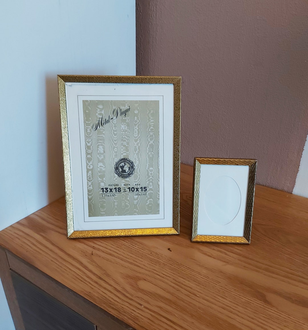 Vintage Scandinavian Metal Photo Frames SET 2, Retro Photo Frames - Etsy