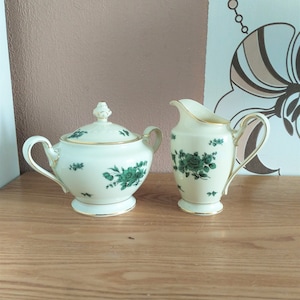 Vintage ROSENTHAL IVORY Bavaria Porcelain Creamer and sugar Bowl SET 2, Germany, 1950s