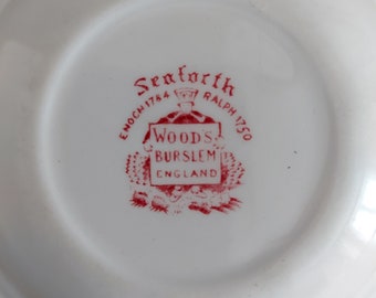 Vintage Wood's SEAFORTH BURSLEM England Porcelain Small Soup