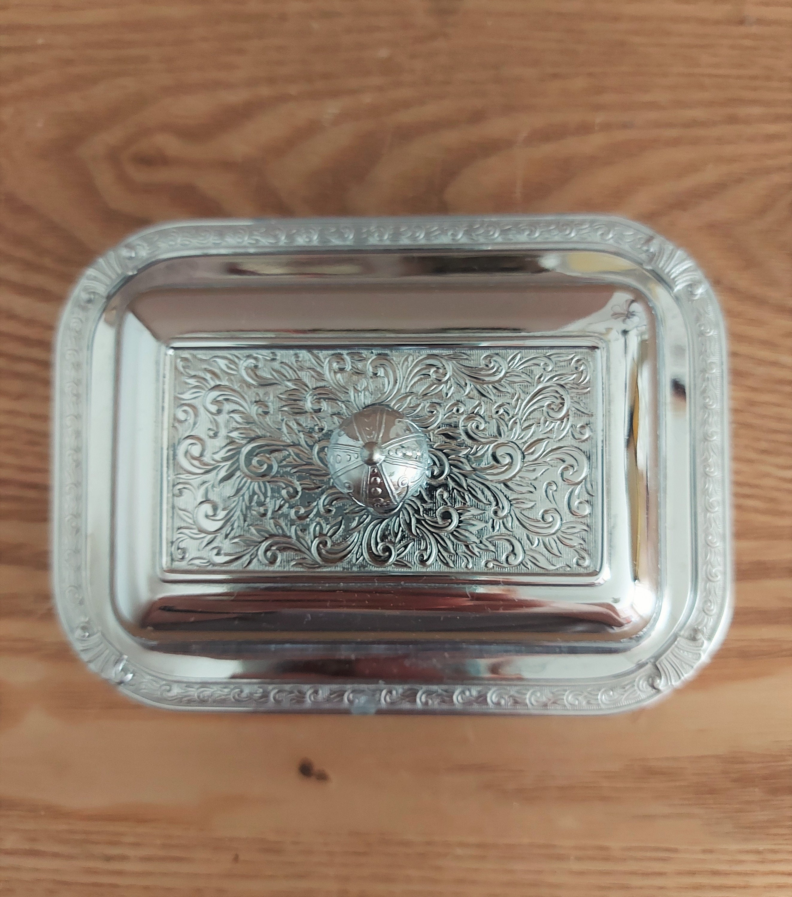 Vintage Small Nickel Chrome Butterdish With Removable Lid by Etsy UK
