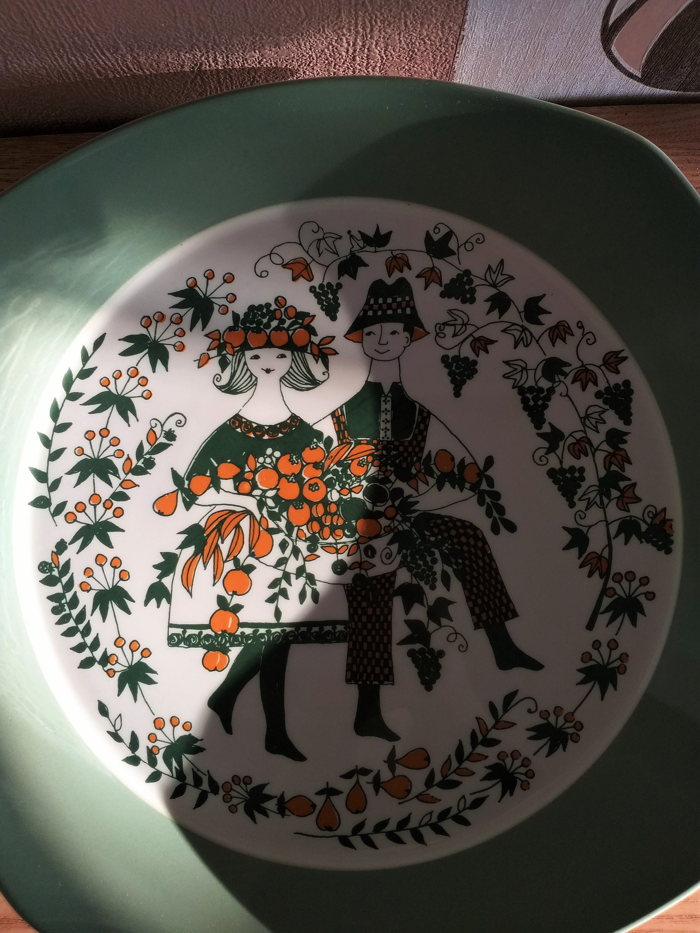 Vintage SICILIA Large Porcelain Plate by FIGGJO FLINT, Norway