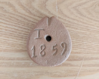 Peso neto de pesca de piedra antigua, década de 1800