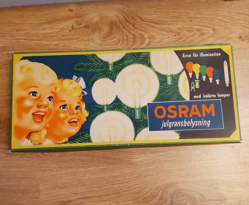 Vintage CHRISTMAS sale Tree Candle Germany Store Lights OSRAM 1950s