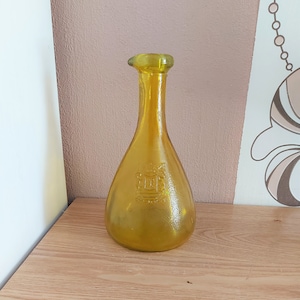 Vintage HOLMEGAARD Yellow Glass Decanter, design by Ole Winther, Denmark, 1960s