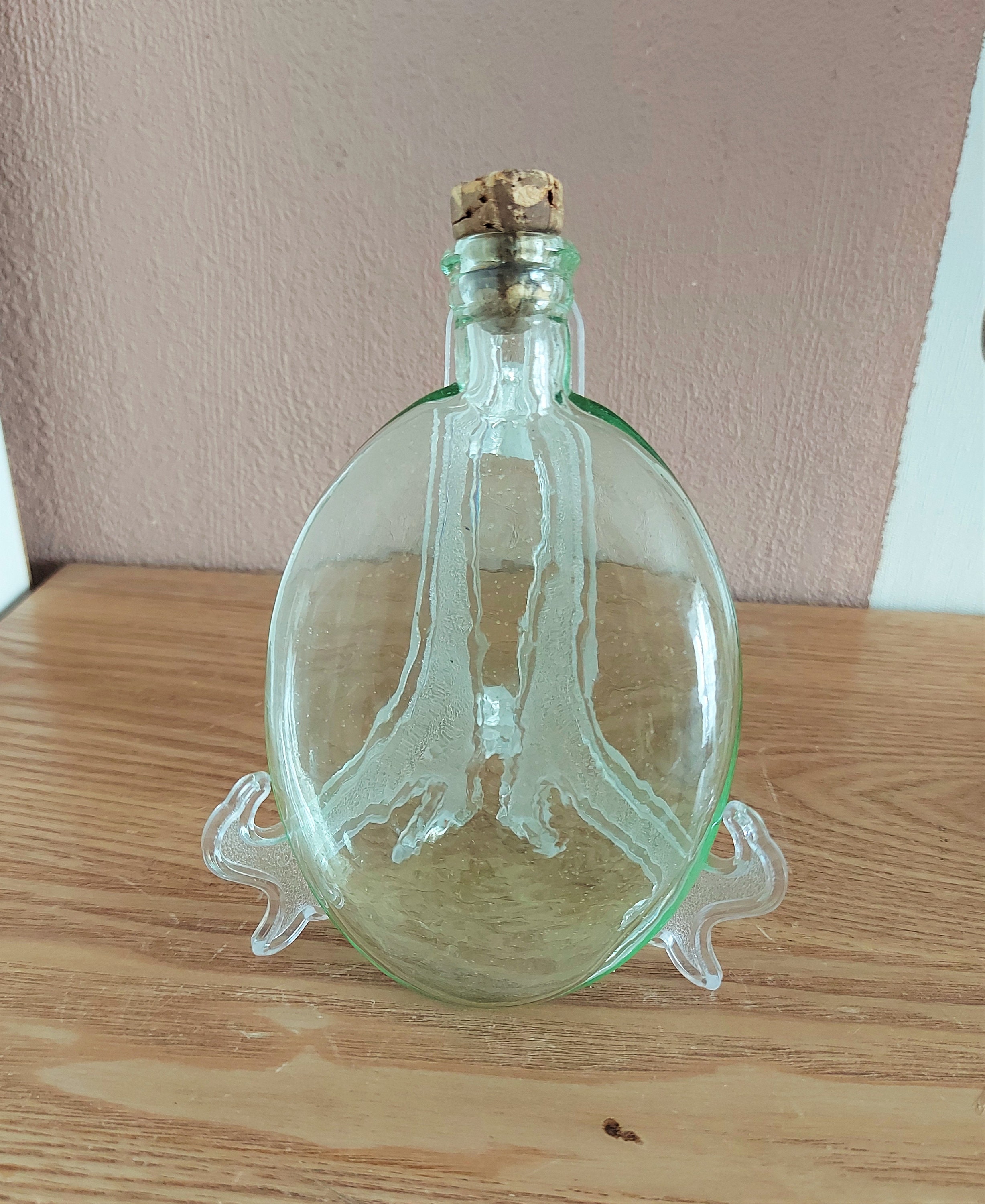 Vintage Green Flask - Etsy