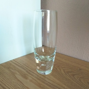 Vintage BERGDALA Art Glass Clear Glass Bubble Bud Vase, Sweden, 1980s