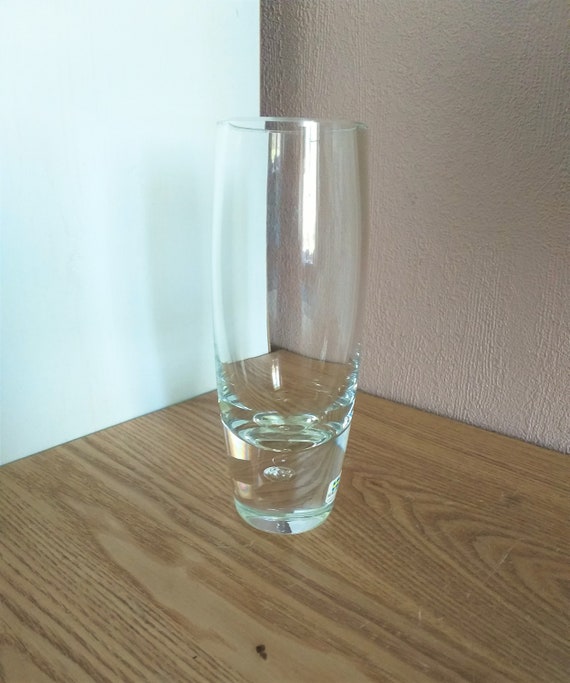 Pillar Vase Vintage MCM Clear Glass Bubble Vase Home & Living Vases