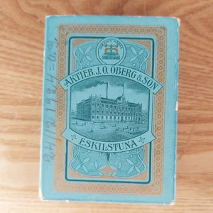 Vintage karty do gry Aktieb.J.O.Öberg & Son Eskilstuna, Szwecja, lata 20. XX w.