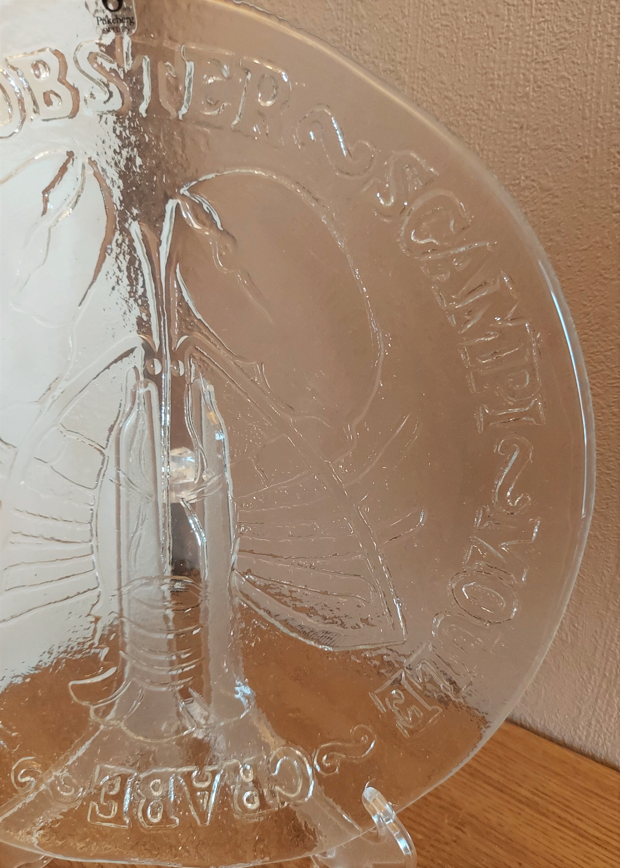 Vintage PUKEBERG LOBSTER Seafood Serving Plate, Design by Eva