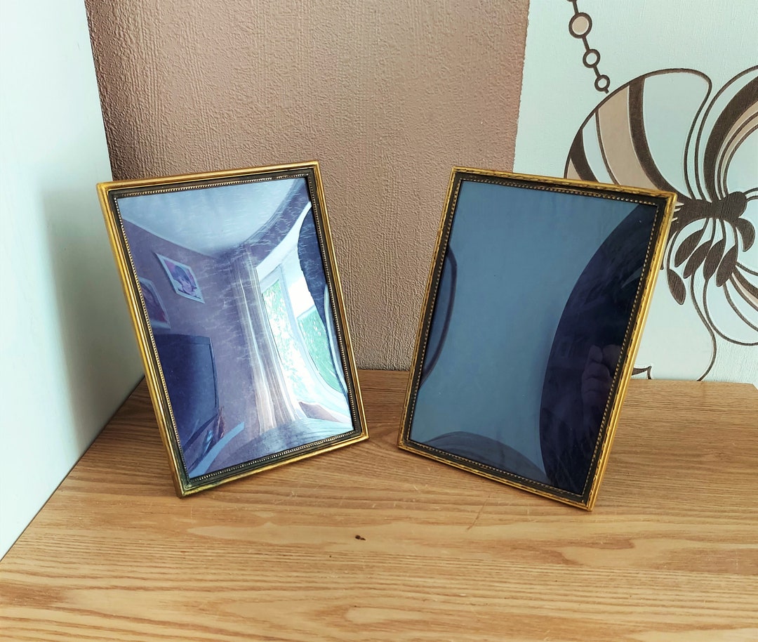 Vintage Golden and Black Color Photo Frames SET 2 - Etsy