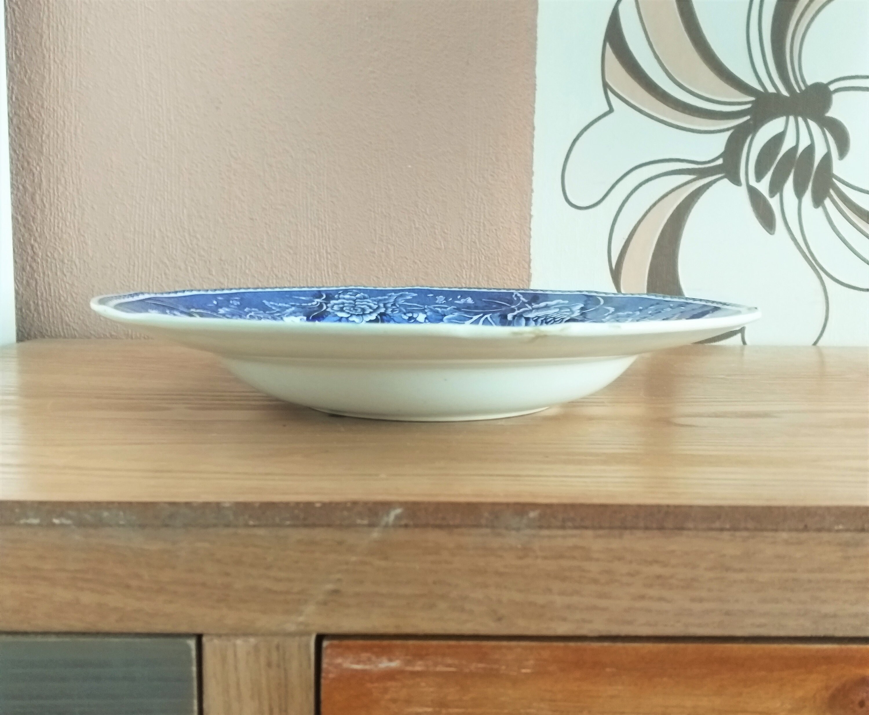 Vintage ARABIA FINLAND Porcelain Landscape Blue Series Plate