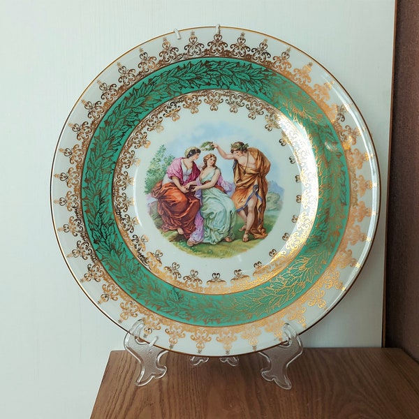 Vintage PMR Bavaria Jaeger & Co Porcelain Large Plate, Germany, 1930s