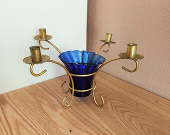 ヴィンテージ、希少な美しいコバルトブルーのGunnar Ander Ystad