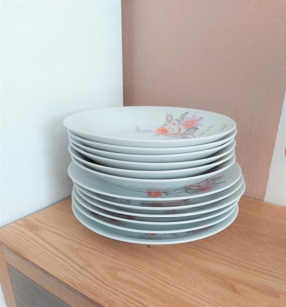 Vintage CZECH BOHEMIA Inglazed Porcelain Serving SET 18