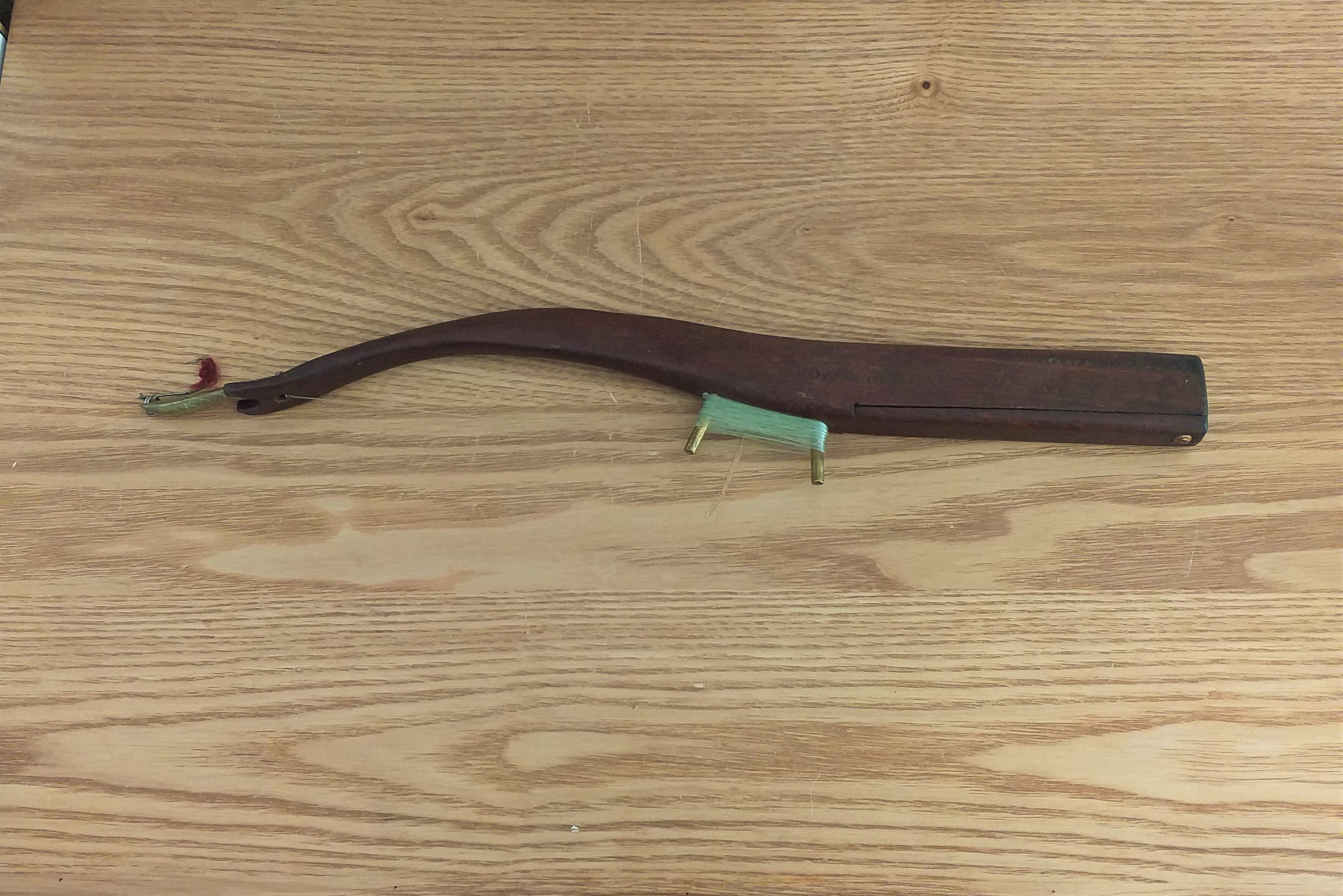Vintage Hand Made Wooden ICE FISHING ROD, Sweden
