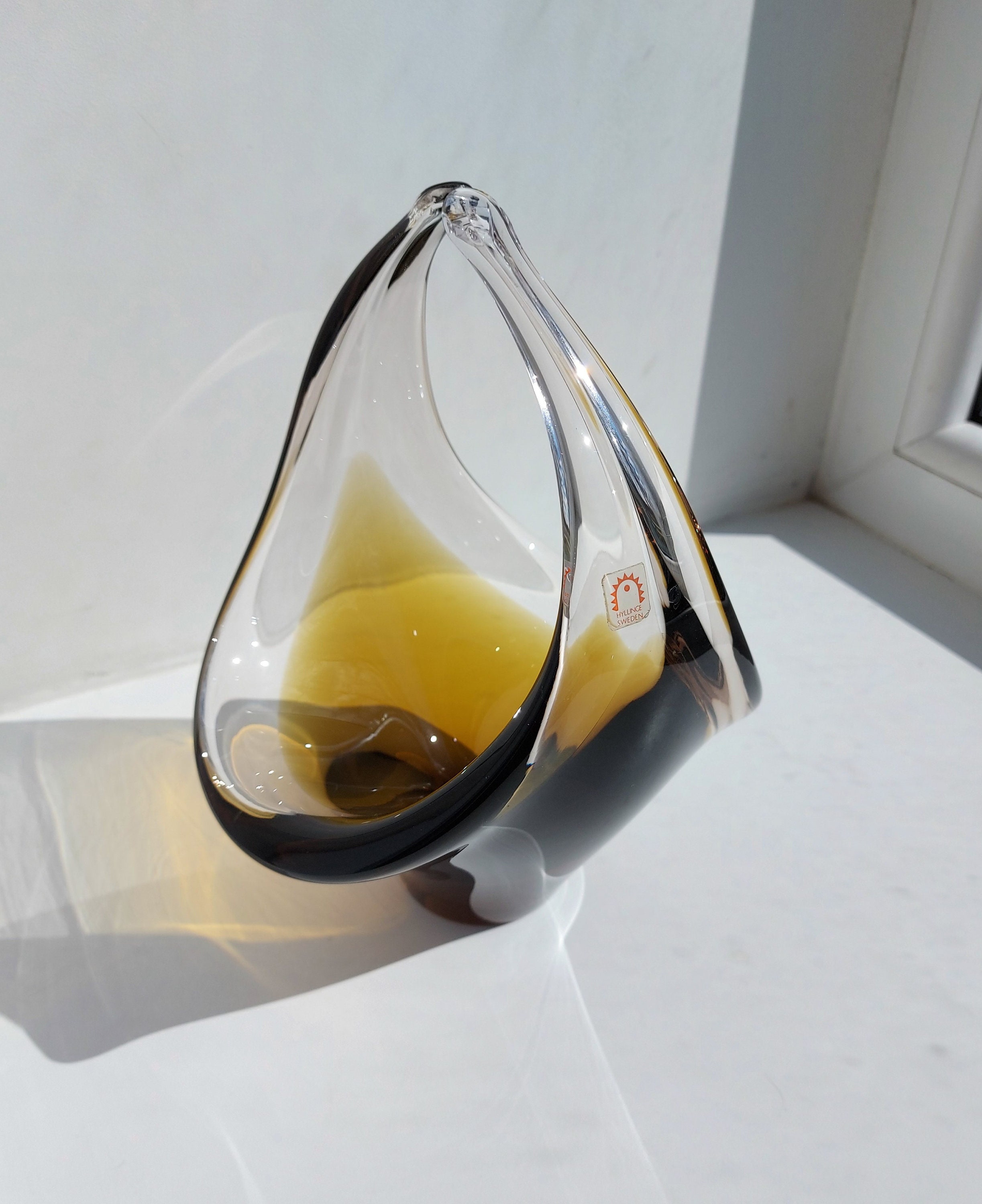 HYLLINGE によるヴィンテージ スウェーデン アート ガラス ボウル