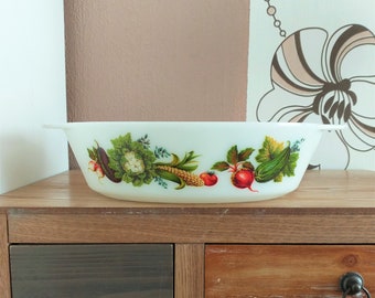 ヴィンテージ JAJ PYREX ミルクガラス キャセロール バッキング