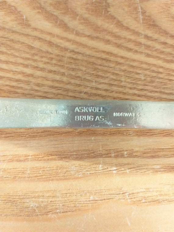 Vintage Askvoll Brug Støpt Tin Cast Pewter Extra Large Spoon