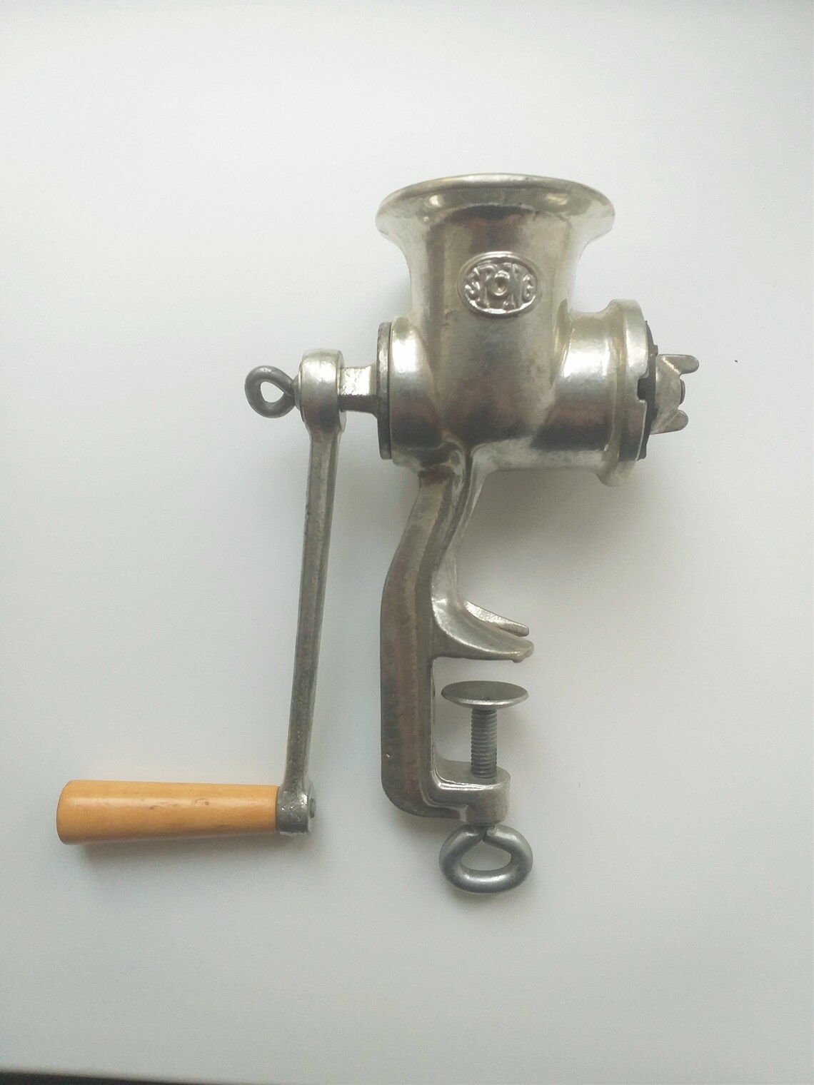 Vintage SPONG NATIONAL Iron Meat Grinder 30 Made in Etsy
