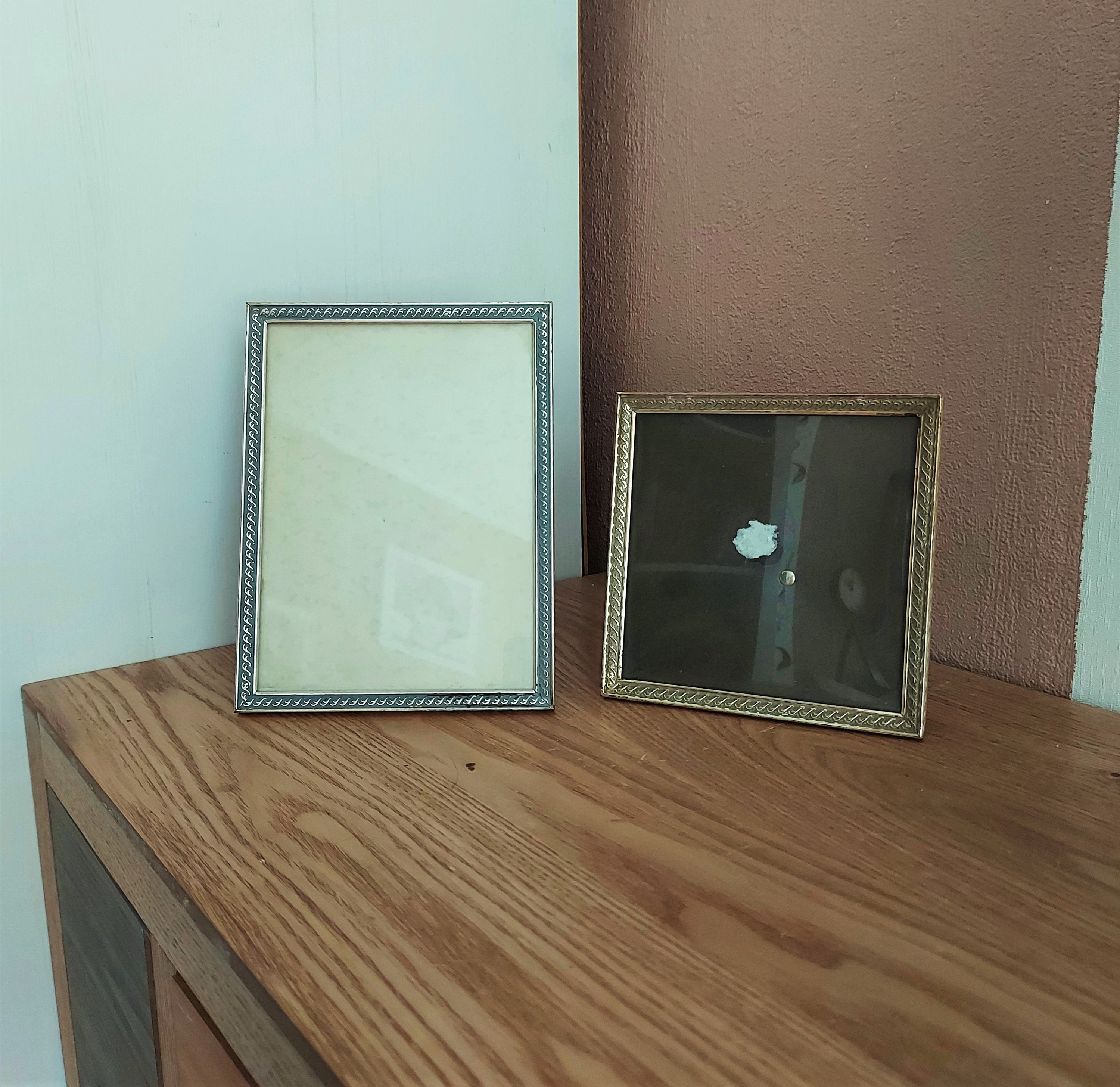 Vintage Scandinavian Photo Frames, Metal Picture Frames SET 2 - Etsy