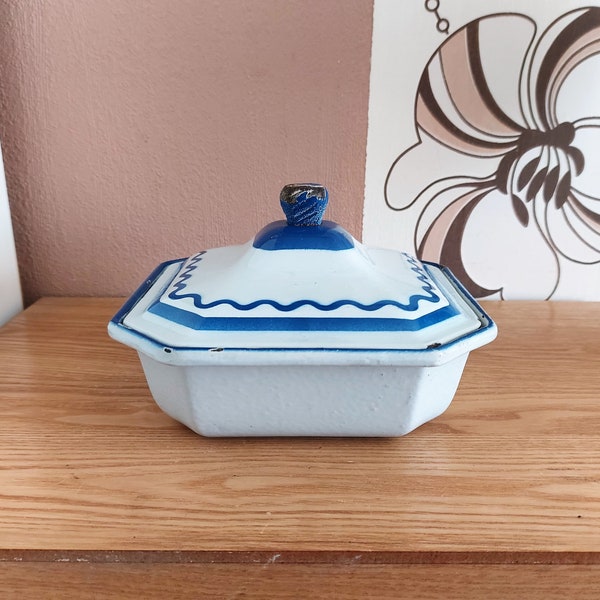 Vintage Swedish KLAFRESTRÖM Enamel Сast Iron Pot for Stewing, Sweden, 1950s