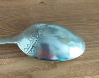Vintage Askvoll Brug Støpt Tin Cast Pewter Extra Large Spoon