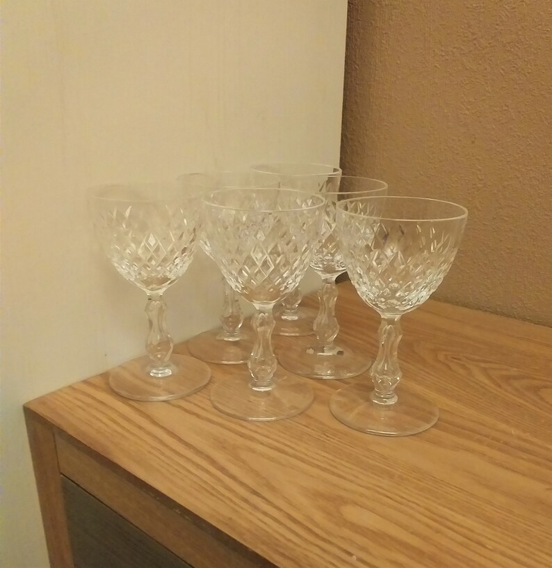 Vintage PEILL and PUTZER Heavy Cyt Crystal Glasses SET 6 1990s Germany