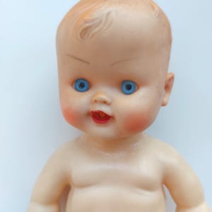 Vintage Rubber Doll, Rubber Baby Doll, Vintage Baby Toy, 1950s
