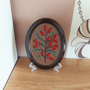 Vintage GABRIEL  Ceramic Wall Plaque, design by Ingegärd Burmeister, Sweden, 1960s