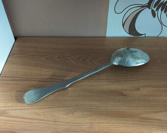 ASKVOLL BRUG STØPT TINN made in Norway Vintage Askvoll Brug Støpt Tin Cast Pewter Extra Large Spoon