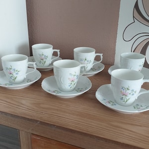 vintage ROSENTHAL SANSSOUCI Porcelain Coffee Set 12, Allemagne, années 1960