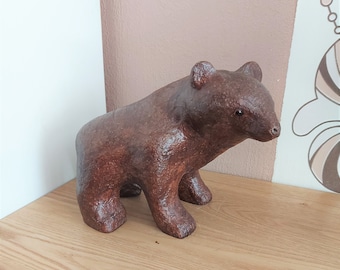 Vintage Bear Sculpture Carl Roos for Hammerdal Sweden 60s Mid