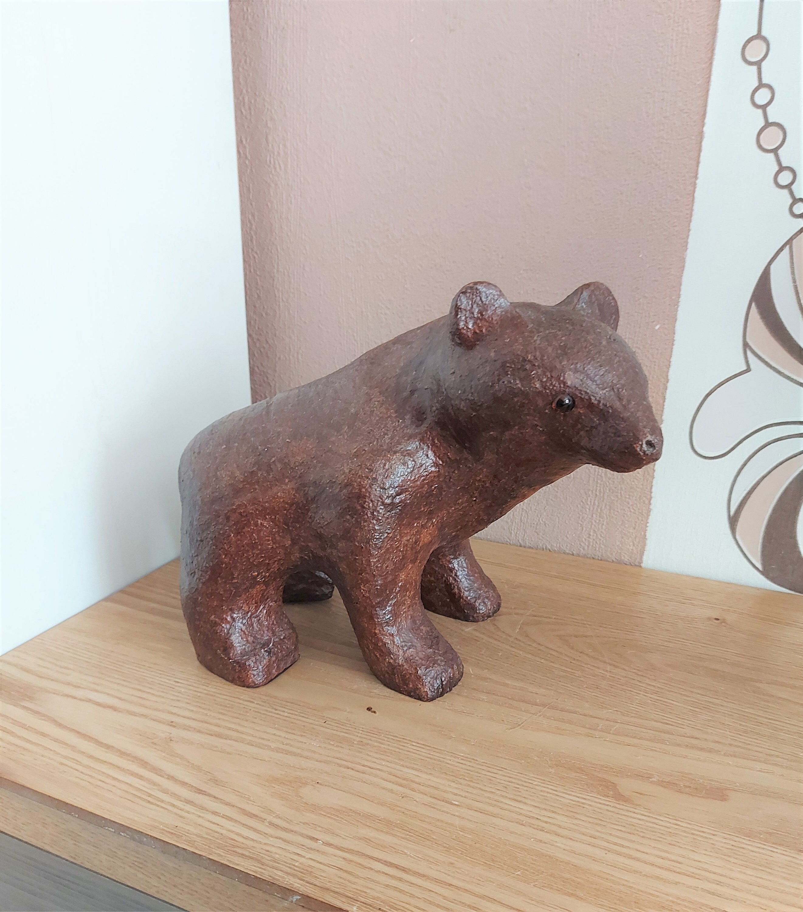 Vintage Scandinavian HAMMERDAL Bear Figurine, Design by Carl Roos