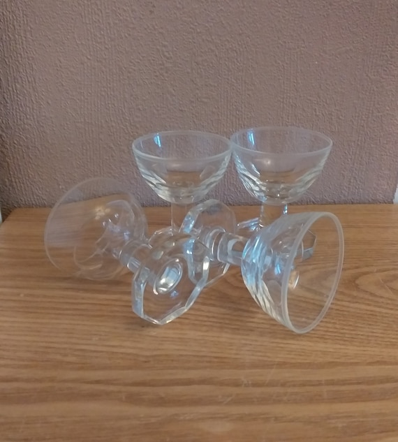 Vintage Schnapsgläser SET 4, Kurze Gläser SET
