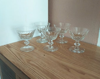 6 verres à liqueur 1840 proche modèle Caton