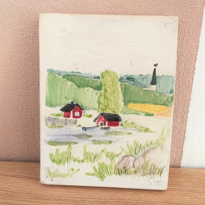 JIE Gantofta Swedish Ceramic Wall Plaque, Scandinavian design Signed, # 785