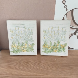 JIE GANTOFTA Ceramic Wall Plaque DUET, Swedish vintage Wall Décor Set 2,1980s