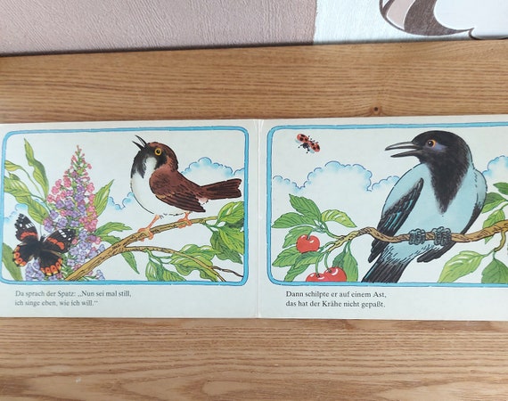 ヴィンテージドイツの本、鳥に関する絵本 SET 3、ドイツ、1980 年代