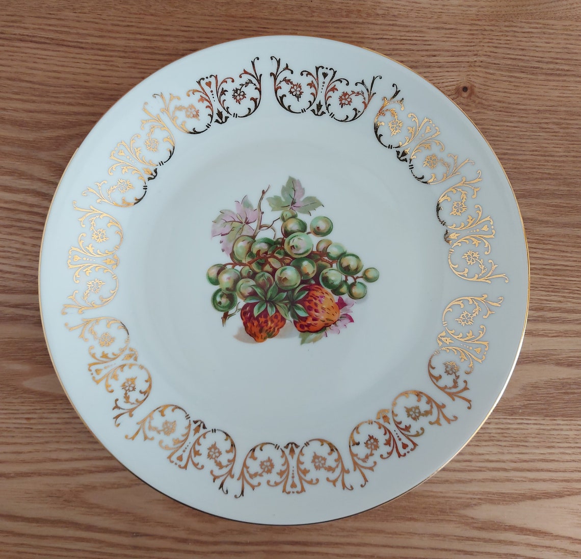Vintage Czechoslovakia Porcelain Dinner Plate Czech Fruit Etsy UK