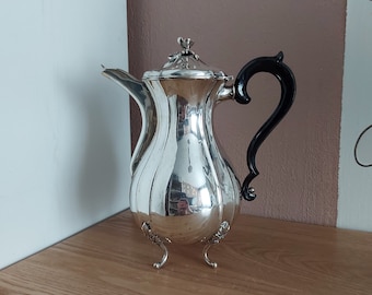 Vintage Silver Coffee Pot, Silver Serving Footed Coffee Pot, 1948 y.