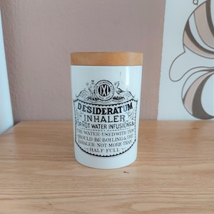 Vintage PORTMEIRION ”Chemist Prints” Jar with Wooden Lid, design by Susan Williams Ellist, England, 1970s