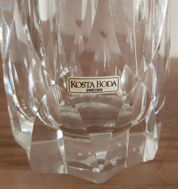 Kosta Boda Vintage Crystal Vase 7 Brinks Handmade Etsy