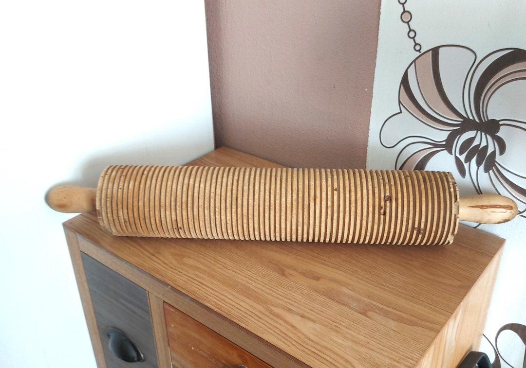 Vintage Large AOS Wooden Grooved Rolling Pin, Ribbed Rolling Pin Etsy