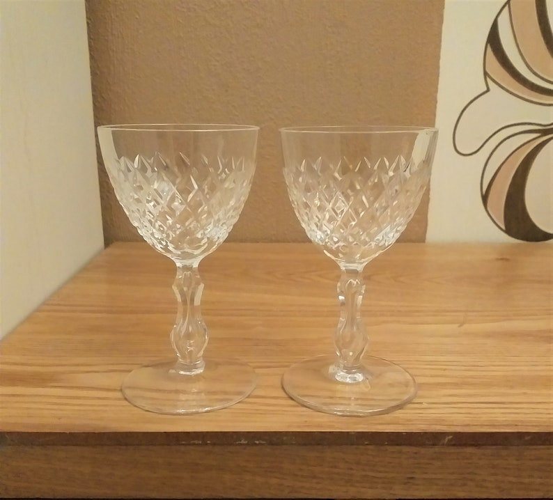 Vintage PEILL and PUTZER Heavy Cyt Crystal Glasses SET 6 1990s Germany